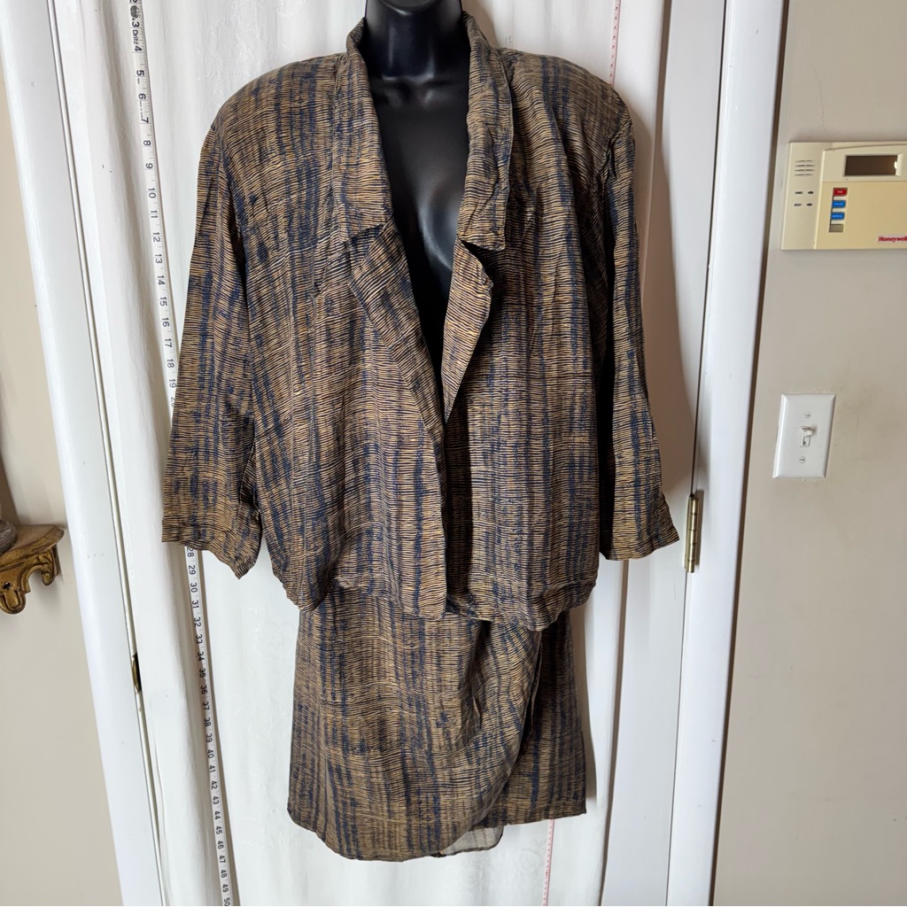 Vintage Louis Simon Silk Skirt Set